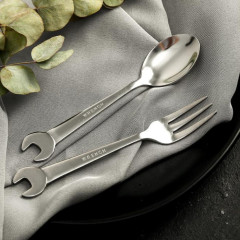 Набор столовых приборов «Мастеру на все руки», ложка/вилка гаечный ключ,19,8 х 14 см.(5392618)