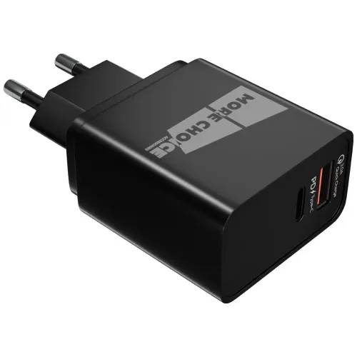 СЗУ More choice 2USB 3.0A PD 20W+QC3.0 NC71Si черный