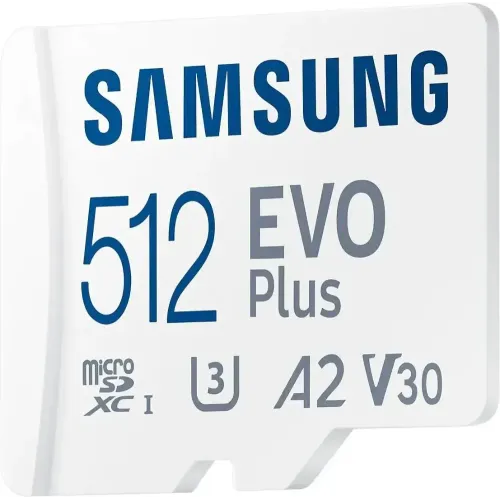 Карта micro-SD 512 GB SAMSUNG EVO PLUS Class10 UHS-I U3 (MB-MC512KA/EU)