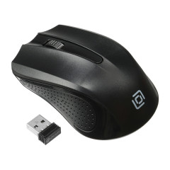 Мышь Оклик 485MW черный оптическая (1600dpi) беспроводная USB (2but)