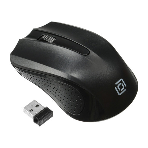 Мышь Оклик 485MW черный оптическая (1600dpi) беспроводная USB (2but)