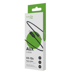 Кабель Type-C - AUX Jack 3.5mm Vixion VX-10c 1m PRO черный