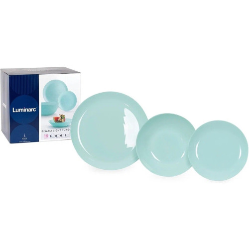 Набор столовый LUMINARC Diwali Light Turquoise, 19 пр. (P2947)