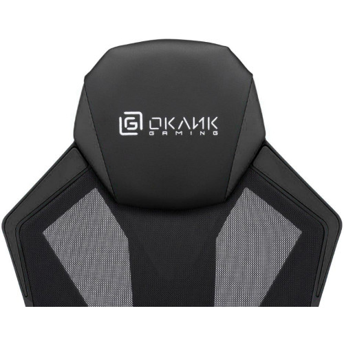 Кресло игровое Оклик -121G черный искусст.кожа/сетка