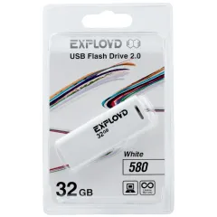 Карта USB2.0 32 GB EXPLOYD 580 белый