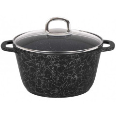 Кастрюля Kukmara, Грация, алюм., черно-серебр., 4,5 л.(кчс45а)