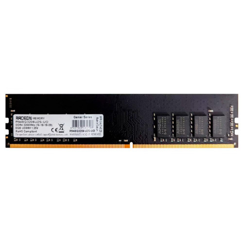 Память DDR4 8192Mb 3200MHz AMD R948G3206U2S-UO Radeon R9 Gamer Series OEM Gaming PC4-25600 CL16 DIMM