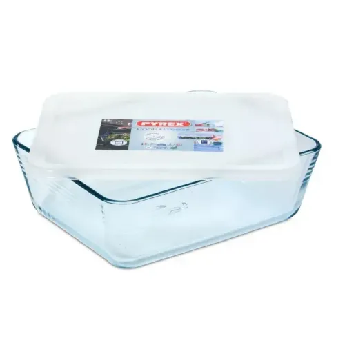 Форма для выпечки стекло Pyrex, Cook Freez, прямоугол., с крышкой, 22х27х9 см, 4 л. (244Р000)