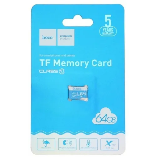 Карта micro-SD 64 GB Hoco Class 10 (Blue)