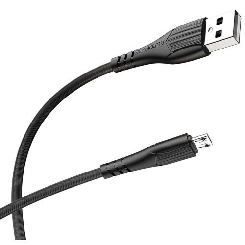 Кабель USB 2.0 A вилка - microUSB 1 м Borofone BX37 (Black)