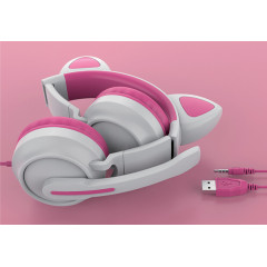 Гарнитура QUMO (33035) Game Cat White&pink