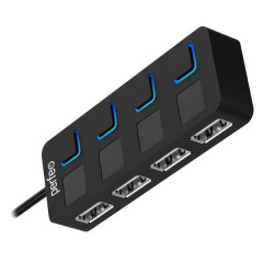 Коммутатор USB 2.0 PERFEO PF-H044 Black