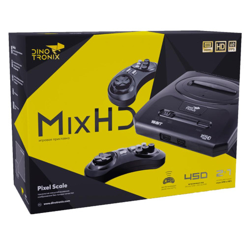 Игровая консоль Dinotronix MixHD ZD-09 8+16Bit (450 игр, беспроводные геймпады, HDMI