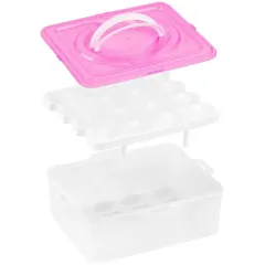 Контейнер для хранения яиц PERFECTO LINEA, 32 ячейки, розовый (34-028231)