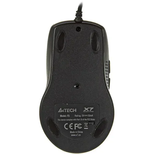 Мышь A4 V-Track F5 черный лазерная