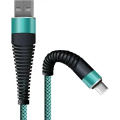 Кабель USB 2.0 A вилка - microUSB 1 м Borasco 3А Fishbone усиленный тиффани