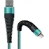 Кабель USB 2.0 A вилка - microUSB 1 м Borasco 3А Fishbone усиленный тиффани