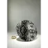 Зеркальце косметическое складное, экокожа, змея, круглое., серый/черный
