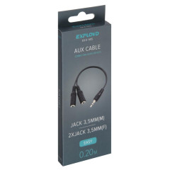 Кабель Jack вилка - 2 Jack розетка 0.2 м EXPLOYD EX-K-1415