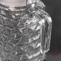 Кувшин стекло Доляна «Сверкающий лёд», с крышкой, 0.5 л.(3689215)