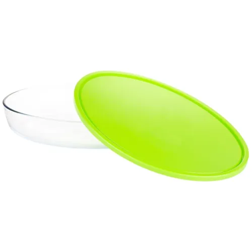 Форма для выпечки стекло Pyrex, Cook&Store XL, овальная, с крышкой, зеленая, 35х24х6 см, 3 л. (346P0
