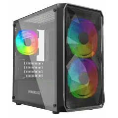 Корпус POWERCASE Mistral Micro A3B ARGB,Tempered Glass, 2x 140mm ARGB PWM+1x 120mm ARGB PWM, чёрный