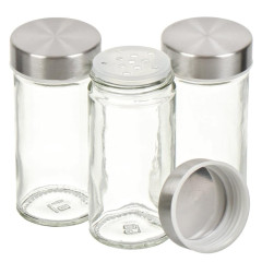 Набор для специй СПЕКТР на подставке, стекло/сталь, серебристый, 16 шт, Y4-6405 (A8816)