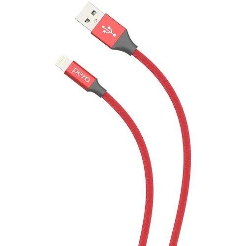 Кабель USB 2.0 A вилка - Lightning 8-pin 1 м Pero DC-02 красный