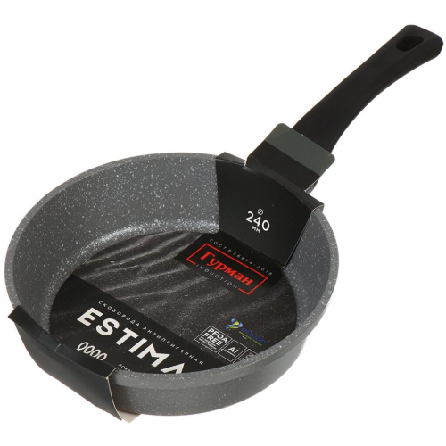 Сковорода ГУРМАН Estima серая ГМ2401 ЭЧИ индукция 24см (430986)
