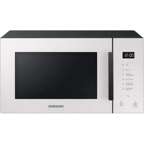 Микроволновая печь SAMSUNG MG-23T5018AE/BW, гриль, 23 л., белая (С)