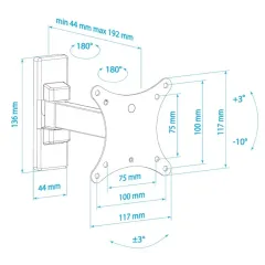 Подставка д/ТВ ARM MEDIA MARS-1 10"-32" черный