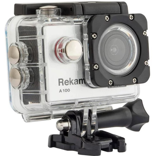Экшн-камера Rekam A100 1xCMOS 12Mpix серебристый (*8)