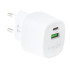 СЗУ Vixion H14 6.0A QC3.0 + USB-C PD 20W двухпортовое белое