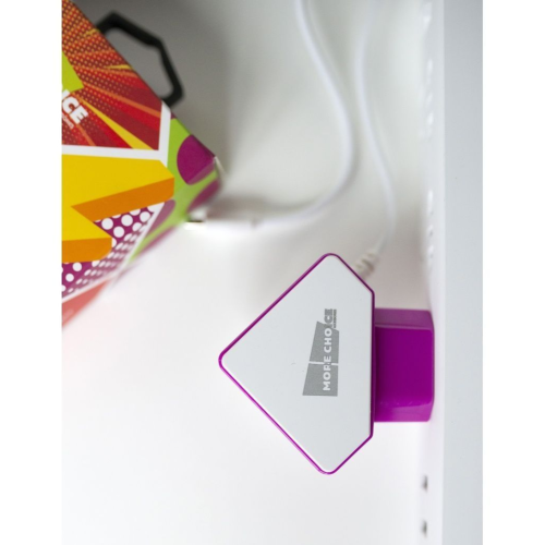СЗУ More choice 2USB 1.5A белый-фиолетовый + кабель microUSB