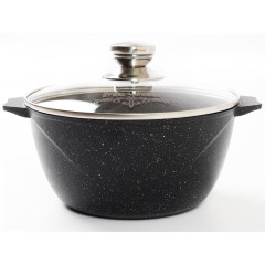 Кастрюля Мечта Гранит black Induction, алюм., индукция, 4 л., с крышкой (44802И)
