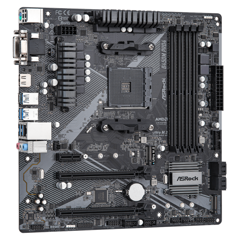 М/П SOC-AM4 Asrock B450M PRO4 R2.0 AMD B450 4xDDR4 mATX