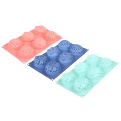 Форма для выпечки силикон VETTA Цветы, 6 яч. (856-160)