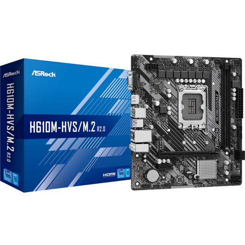 М/П SOC-1700 Asrock H610M-HVS/M.2 R2.0 Soc-1700 Intel H610 2xDDR4 mATX AC`97 8ch(7.1) GbLAN+VGA