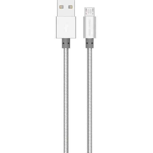 Кабель USB 2.0 A вилка - microUSB 1 м More choice K31m (Серебристый)