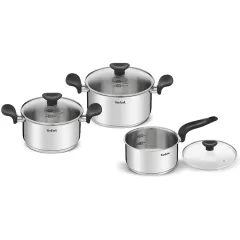 Набор посуды Tefal Primary, кастрюли, нерж., 6 пр. (E3086S74)