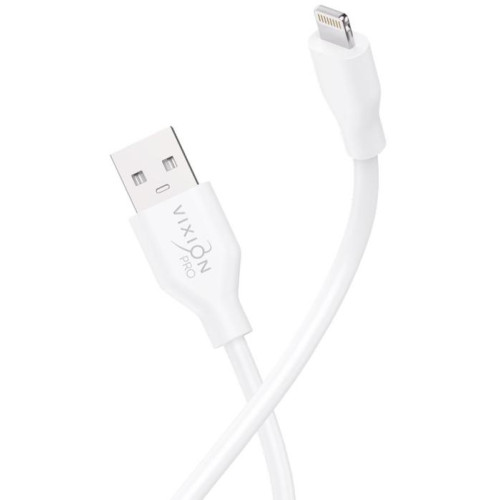 Кабель USB 2.0 A вилка - 8-pin 1 м  Vixion VX-02i PRO белый