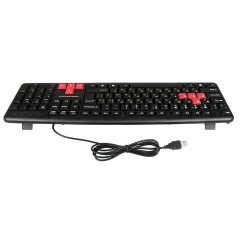 Клавиатура NAKATOMI KN-02U USB черный-красный