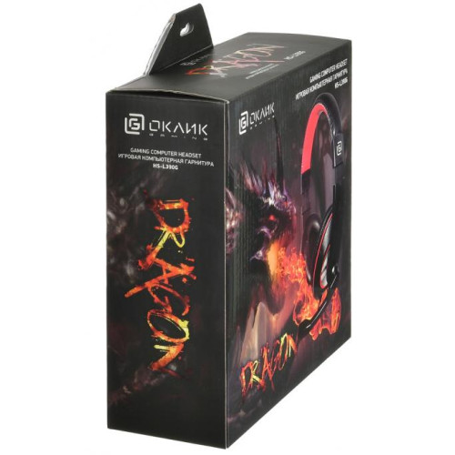 Гарнитура Oklick HS-L390G DRAGON черный/красный