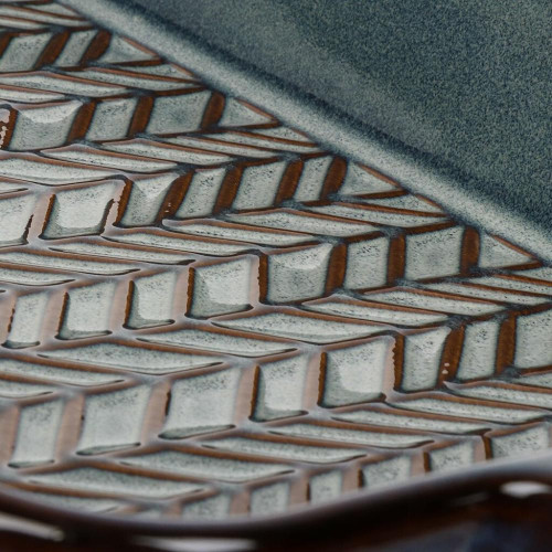 Форма для выпечки керамика Attribute Glaze, прямоугольная,21х36х5 см,сине-корчн.(ABG007)(483597)
