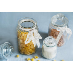 Банка для хранения продуктов Attribute, Fleur,стекло, ABF100W, 250 мл (304189)