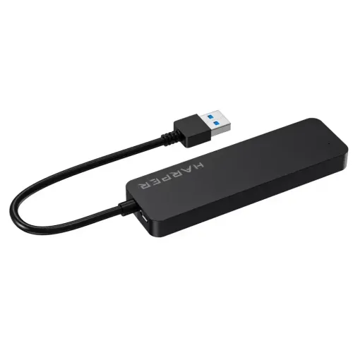 Коммутатор USB 2.0 HARPER HUB-04P Black 