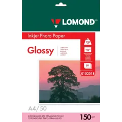 Бумага LOMOND A4 150г/м2/50л 0102018 белый глянцевое
