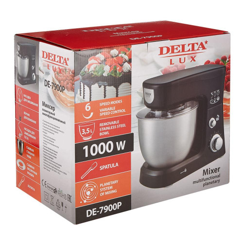 Миксер планетарный DELTA DE-7900Р черный