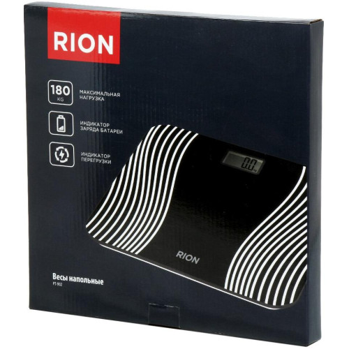 Весы напольные электронные Rion, РТ-902, черные (487994)