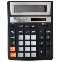 Калькулятор PERFEO (PF-A4026) бухгалтерский, 12-разр. черный